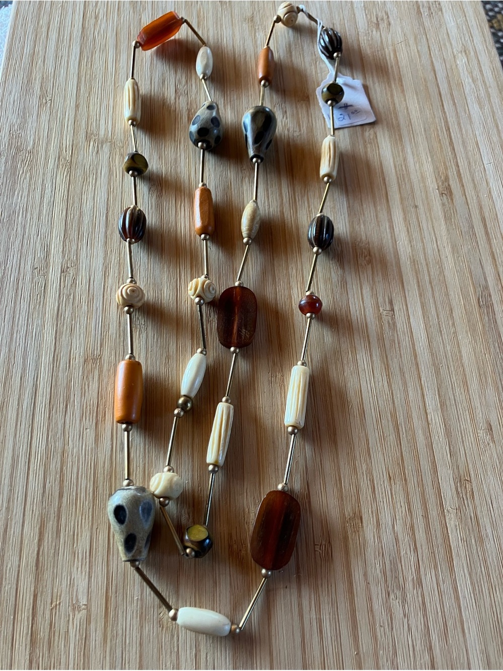 Boho modern artisan artsy necklace